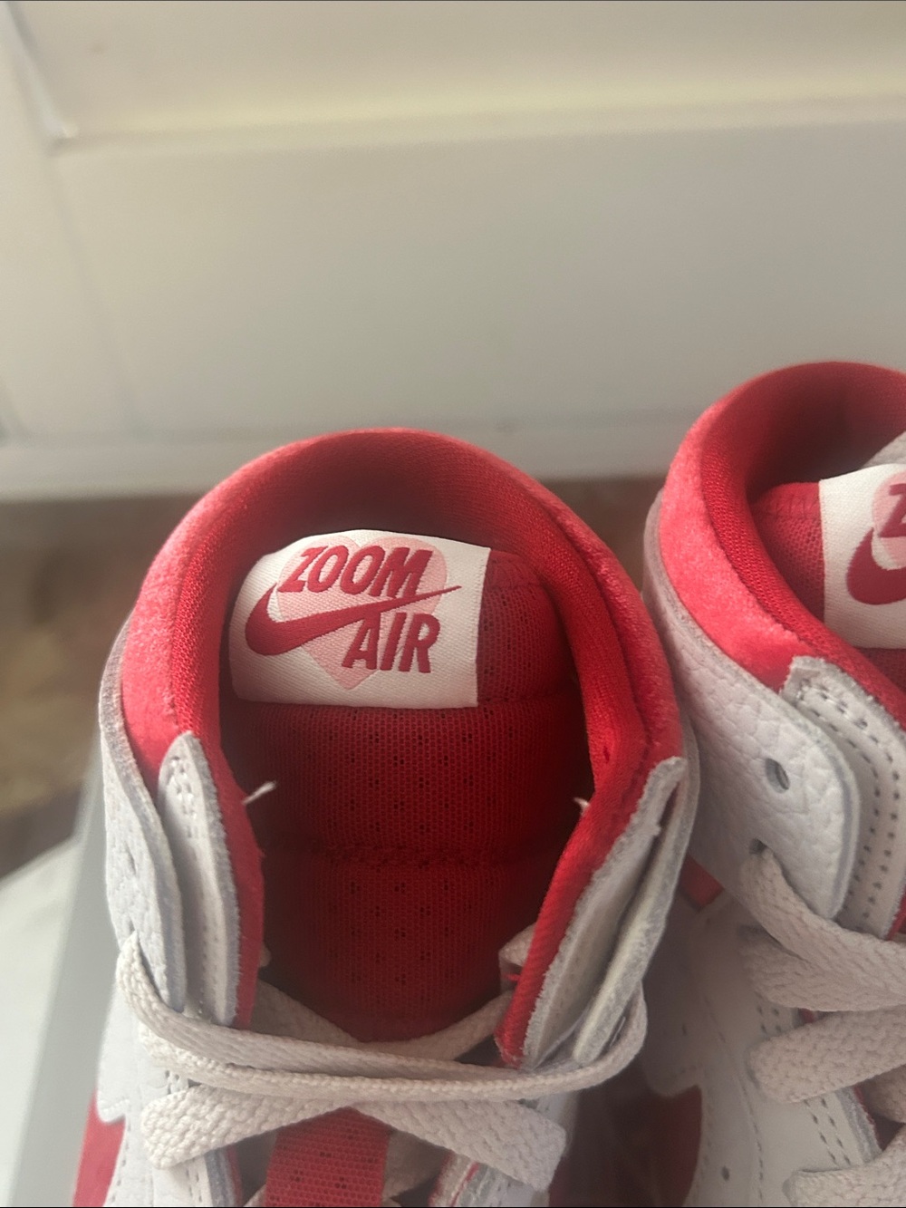 BNIB Nike Jordan BNIB Gray Shoe Box with red  Logo Accent Womens 8.5 - Picture 15 of 15